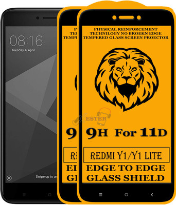 Xester Edge To Edge Tempered Glass for Mi Redmi Y1(Pack of 2)