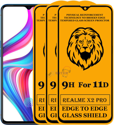 HQ Protection Edge To Edge Tempered Glass for Realme X2 Pro(Pack of 3)