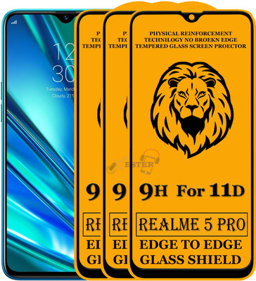 Xester Edge To Edge Tempered Glass for Realme 5 Pro(Pack of 3)