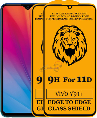 Xester Edge To Edge Tempered Glass for Vivo Y91i(Pack of 2)
