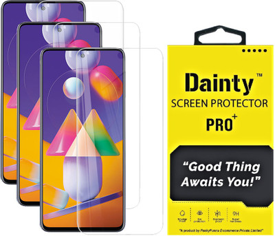 Dainty Tempered Glass Guard for Samsung Galaxy M31s(Pack of 3)