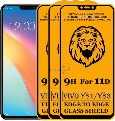 Xester Tempered Glass Guard for Vivo Y81(Pack of 3)