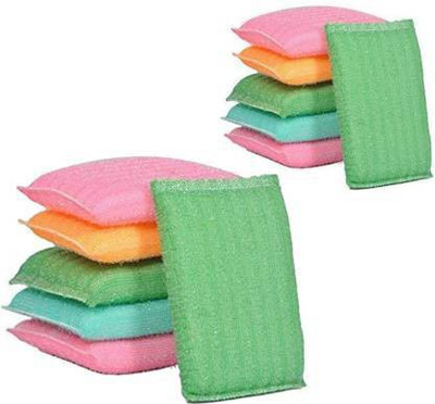 Hk Group RAMESTH Foam Scrub Pad,Pack of 12 Foam Scrubber Pads Scrub Pad(Regular, Pack of 12)
