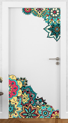 DivineDesigns 61 cm Corner Mandala Self Adhesive Sticker(Pack of 1)