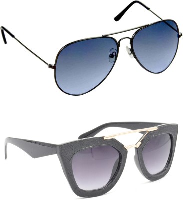 Redleaf Aviator Sunglasses(For Men & Women, Blue, Grey)