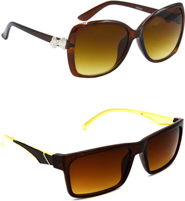Redleaf Over-sized Sunglasses(For Men & Women, Brown)