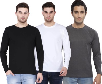 RSO Outfits Solid Men Round Neck Black T-Shirt