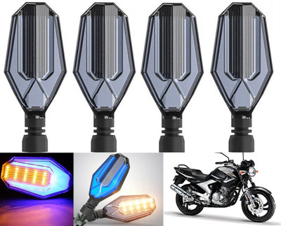 Shopland Side LED Indicator Light for Yamaha YBR 250(Amber, Blue)