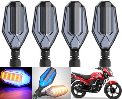 Shopland Side LED Indicator Light for TVS Victor(Amber, Blue)