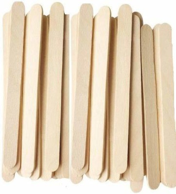 TOPHAVEN Natural Wooden Ice Cream Crafts Sticks for Art and Crafts 50 Pieces