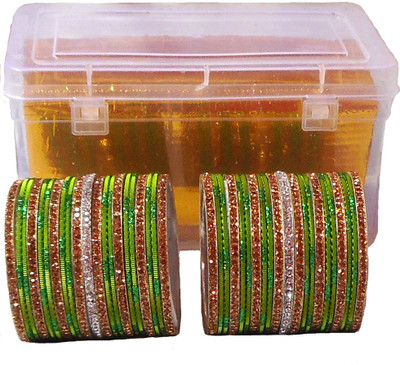 RENOY Metal Zircon Bangle Set(Pack of 42)