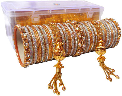 RENOY Metal Zircon Bangle Set(Pack of 58)