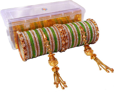 RENOY Metal Zircon Bangle Set(Pack of 58)