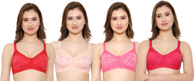 KYODO Women Full Coverage Non Padded Bra(Multicolor)