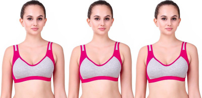 Draxstar Premium Women Sports Non Padded Bra(Pink)