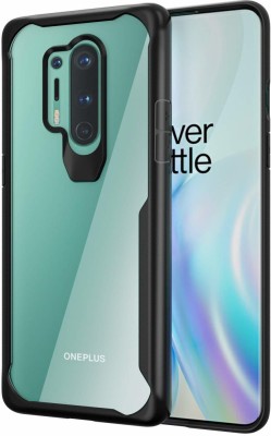 ELEF Back Cover for Oneplus 8 Pro(Black, Transparent, Shock Proof, Pack of: 1)