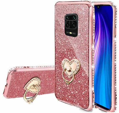 KC Back Cover for Poco M2 Pro, Mi Redmi Note 9 Pro, Mi Redmi Note 9 Pro Max(Maroon, Cases with Holder, Silicon)