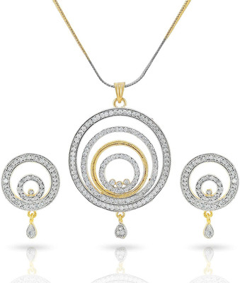 Krishna Creation Alloy Gold-plated Silver Jewellery Set(Pack of 1)