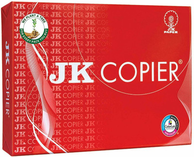 JK Copier 500 SHEETS A4 PRINTING UNRULED A4 75 gsm Printer Paper(Set of 1, White)