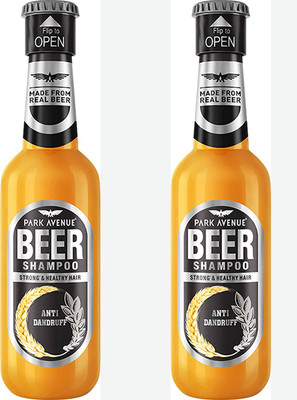 PARK AVENUE ANTI DANDRUFF Beer shampoo 180ml - For Men Pack of 2(360 ml)