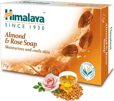 HIMALAYA Since 1930 Almond & Rose Moisturizes and Cools Skin Soap 75g Pack of 2(2 x 75 g)