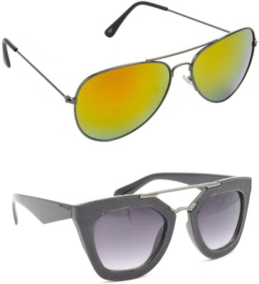 Redleaf Aviator Sunglasses(For Men & Women, Yellow, Grey)