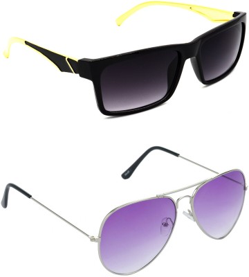 Redleaf Wayfarer Sunglasses(For Men & Women, Violet, Black)