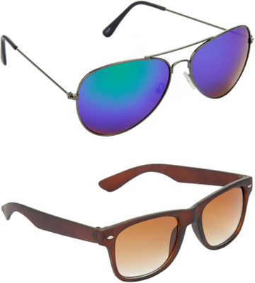 Redleaf Aviator Sunglasses(For Men, Blue, Brown)