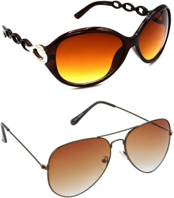 Redleaf Round Sunglasses(For Men & Women, Brown)