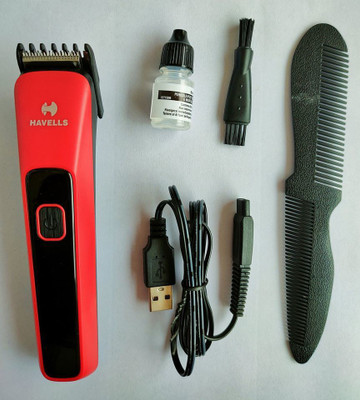 HAVELLS BT5111C Cordless/Corded Beard Trimmer (Black & Red) Trimmer 45 min  Runtime 5 Length Settings(Multicolor)