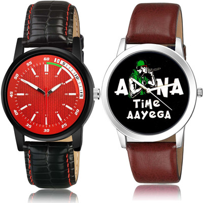 NEUTRON Treading 3D Design Sports And Apna Time Aayega Slim Watch 2 Watch Combo For Boys And Men - BRA26-B429 combo watch Analog Watch  - For Boys