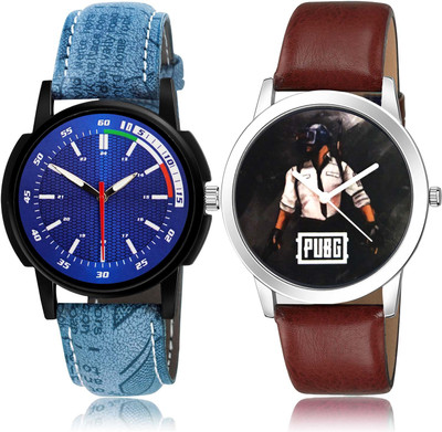 GROOT New Fashion Sports And Pubg Military Army Slim Watch 2 Watch Combo For Boys And Men - BRA23-B534 combo watch Analog Watch  - For Men