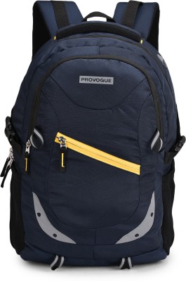 PROVOGUE unisex spacy with rain cover and reflective strip 35 L Laptop Backpack(Blue)