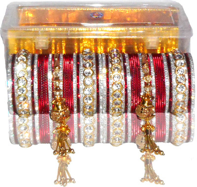 Royal Bangles Metal Zircon Bangle Set(Pack of 58)
