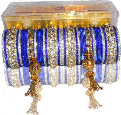 Royal Bangles Metal Zircon Bangle Set(Pack of 58)