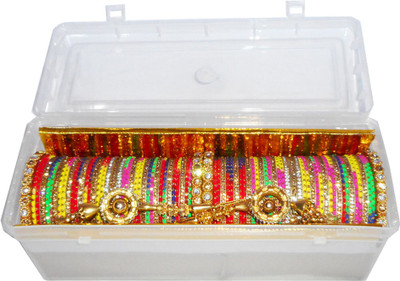 RENOY Metal Zircon Bangle Set(Pack of 78)