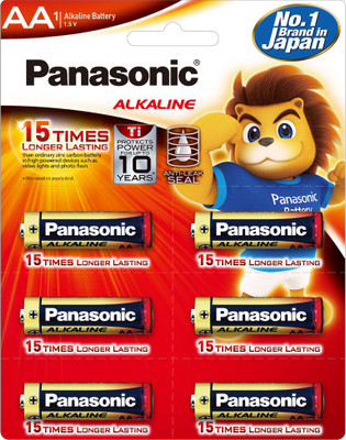 Panasonic Alkaline AA   Battery(Pack of 6)