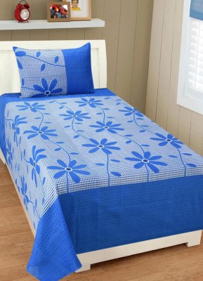 Inspiring Lifestyle 180 TC Polycotton Single 3D Printed Flat Bedsheet(Pack of 1, Multicolor)