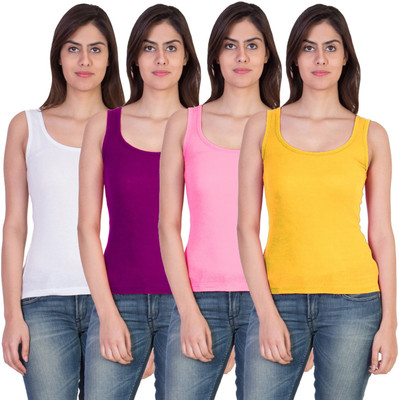 ParasTrade Women Tank Top/Vest(Pack of 4)