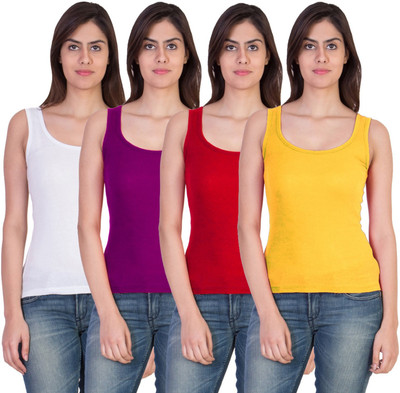 ParasTrade Women Tank Top/Vest(Pack of 4)