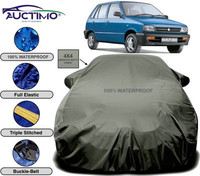 AUCTIMO Car Cover For Maruti Suzuki 800 (With Mirror Pockets)(Green)