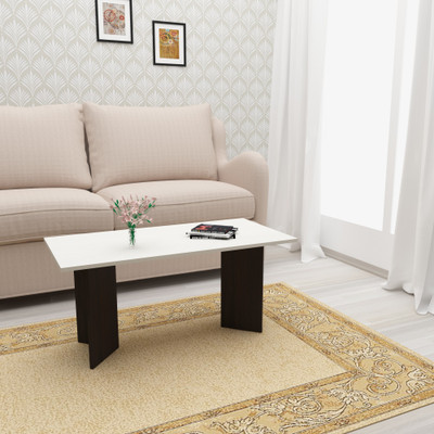 Okra Pyramid Engineered Wood Coffee Table  (Finish Color - White)
