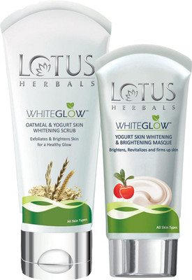 LOTUS Herbals The Whitening Glow Scrub _100gm + Brightening(2 Items in the set)