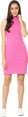 Western Darji Women Bodycon Pink Dress