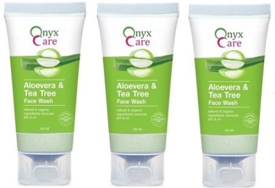 Onyx Care Aloe vera & Tea Tree  ( Set of 3 Pc of 100ml each) Face Wash(300 ml)