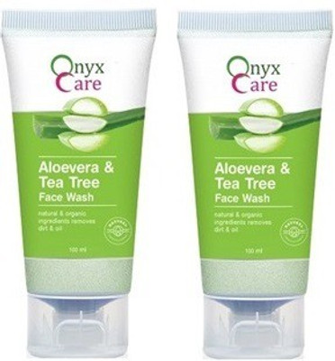 Onyx Care Aloe vera & Tea Tree  ( Set of 2 Pc of 100ml each) Face Wash(200 ml)