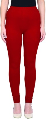 E Solutions Churidar  Ethnic Wear Legging(Red, Solid)