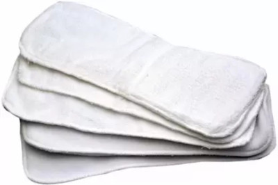 MOM'S PRIDE EXTRA ABSORBENT 4 Layer MicroFiber White Inserts Wetfree - 0 - 24 months (5 Pieces)