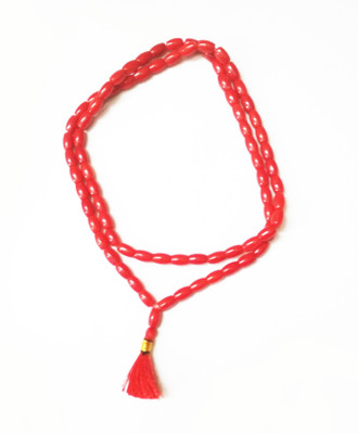 RADHEY Coral Red Coral Mala Moonga/Munga Mala Stone Chain
