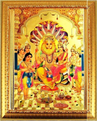 SUNINOW Lord narasimha Photo Frame | God Photo Frame | God Photos | bhagwan photo Religious Frame